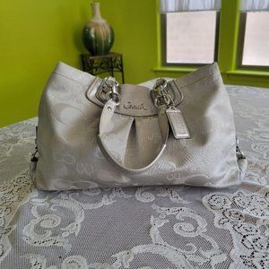 Coach Silver Ashley Garden Satchel